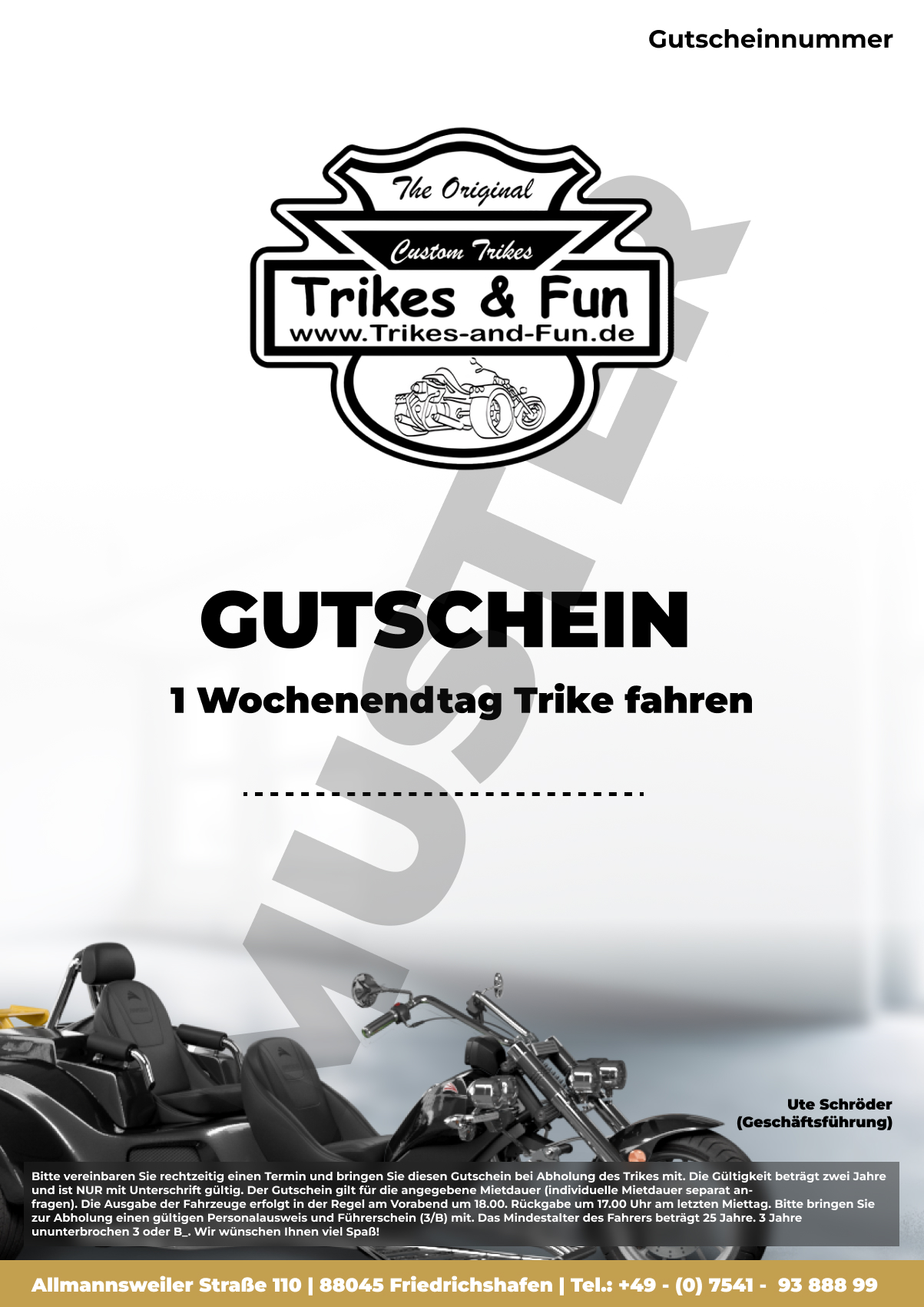 1 Wochenendtag Trike fahren