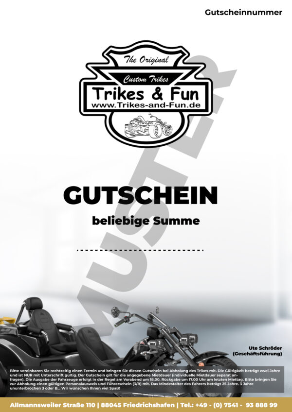 Gutschein – Variable Summe