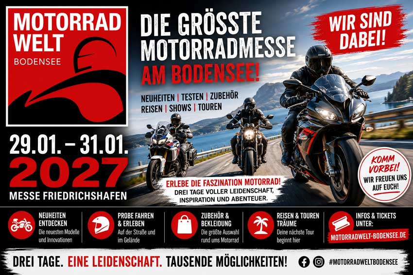 Motorradwelt Bodensee 2027 – 29.01. – 31.01.2027